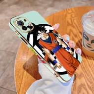 Casing For Xiaomi Mi 11 Lite NE 5G 11T Pro Luxury Plating TPU Softcase Anime Goku Back Cover Shockproof Phone Cases