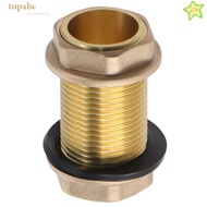 GORROS Bulkhead Fitting, Brass G1/2 G3/4 G1 Male Tube Adaptor, Water Tank Adapter Tube Connector Wat