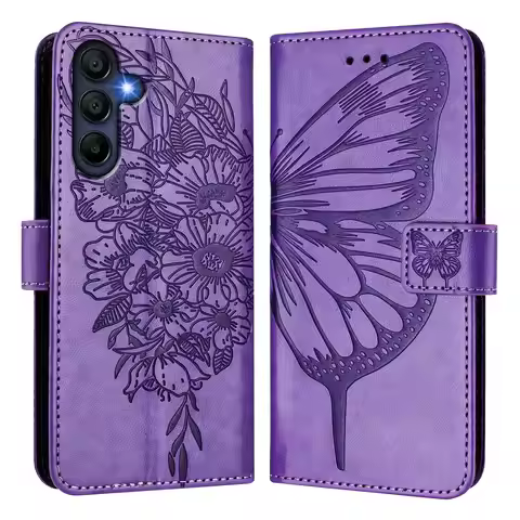 Wallet Bags Butterfly Flip Cover Funda For Samsung Galaxy A17 A07 Flower Magnetic Leather Case For S