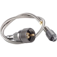 CAMPINGMOON Camping Gas Stove Adapter with Extent Hose, Inlet: 16oz/1Lb Small Propane Tank, Outlet: 