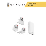 Mazer 65w Ganprestige Slim 2c Gan Adapter W/travel Plugs - White M-g65slim2c-wh