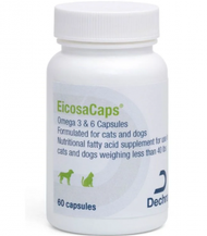 Dechra - EicosaCaps Omega 3 &amp; 6 魚油營養膠囊 (貓狗 &lt;40磅食用) 每盒60粒膠囊 (Exp.08/2024)