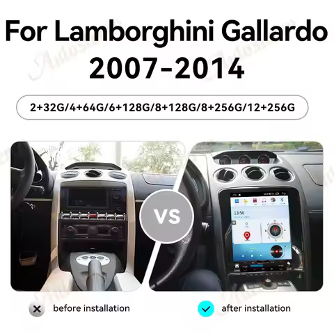 Tesla Autostereo Android 14 Carplay Car GPS Navigation For Lamborghini Gallardo Auto Radio Recorder 