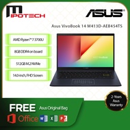 Asus VivoBook 14 M413D-AEB454TS 14'' FHD Laptop Bespoke Black (Ryzen 7 3700U, 8GB, 512GB SSD, ATI, W10, H&amp;S,2Y)