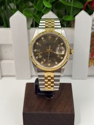 ROLEX勞力士16233，18K金鋼，特殊千鳥面，自動3135機芯，淨錶，36mm，狀態極好，歡迎門市交收，旺角上海街433號長盛錶行