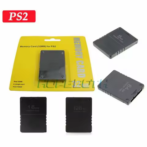 For PS2 16MB/32MB/64MB/128MB Memory Card Memory Expansion Cards For Sony Playstation 2 Black Memory 