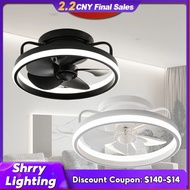 【Shrry Lighting】13.5inchs Ceiling Fan With Light 360° Rotation Small Ceiling Fan For HDB Toilet/Shel