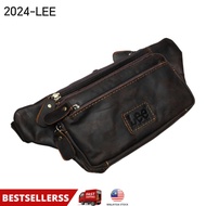 Leather Bag Lee Waist Bag Pouch Bag Premium Lelaki Camel Beg Pinggang Kulit Lemb Business Bag Men wholesale