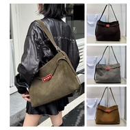 Bag First Layer Frosted Tote Bag Fashionable All-Match Shoulder Bag Large Capacity Motorcycle Bag Su