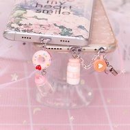 Fashion Lovely Cute milk bottle dust plug iPhone dust plug type-C mobile phone dust plug micro/andro