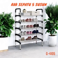 Multipurpose 5-Tier Shoe and Sandal Rack 4-Tier Stainless Steel Plastic/ GSF 4105 GSF 4304/ GSF 4105