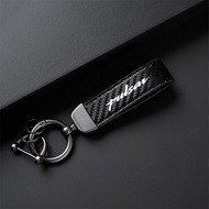 High-Grade Leather Motorcycle Keychain Holder Keyring for Bajaj Pulsar 200 NS/200 RS/200 A with logo