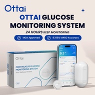 [MDA Approved] Ottai M8 One Full Set CGM Continuous Glucose Monitor No Finger Pricking for 14 Days