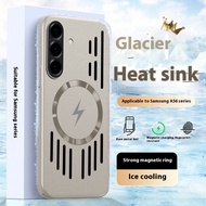 Luxury Hollow Heat Dissipation Magnetic Frosted Case For Samsung A56 S25FE S25Edge S25 Ultra S24 S23