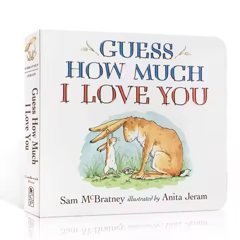 Guess How Much I Love You English Board Book, Toddler Early English Learning, Interactive Learning B