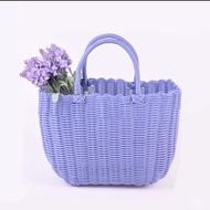 3183 People Collection Plastic Woven Outdoor Picnic Basket Shopping Basket Small Basket Supplies Ful