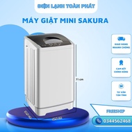 Máy giặt mini sakura Chính Hãng tự động trọng lượng có thể giặt 4-5kg thích hợp giặt đồ cho bégia đì