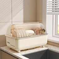 [Space-Saver Pro/Quick-Dry Design] Kitchen Dish Rack / Utensil Organizer / Cabinet Storage Box [Hygi