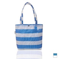 台味藍白帆布袋 防水購物袋 瑜珈健身袋