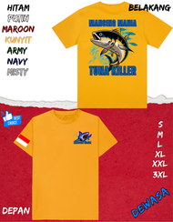 Kaos Vintage Fishing Mancing Mania - Baju Hobby Memancing Tuna Killer - T-shirt Pria - Atasan Pria -