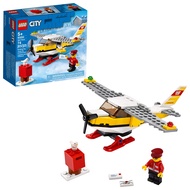 City Mail Plane 60250 Pretend-Play Toy, Fun Building Set for Kids (74 Pieces)