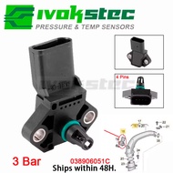 100% Test 3 Bar Manifold Pressure MAP Sensor For AUDI A2 A3 A4 A5 A6 A8 Q5 Q7 TT S5 S6 S8 1.4l 1.9 2
