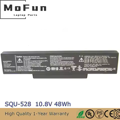 SQU-528 11.1V 4800mAh Laptop Battery for Asus Z53 M51 Z94 A9T F3 F3S F3K F3T F3 BTY-M66 A32-F2 A32-F