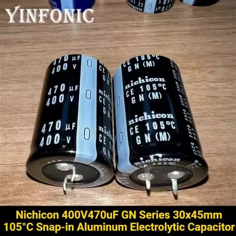 1PCS 470uF 400V Nichicon GN Series 30x45mm 105°C 400V470uF Aluminum Electrolytic Capacitor