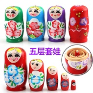 Russian Doll Wooden Russian Five-Layer Doll Tourist Crafts Russian Crafts