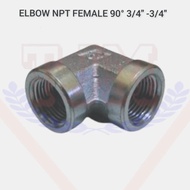ELBOW Besi Galvanis Drat Dalam 3/4 inch ( 19mm ) NPT FEMALE 90°