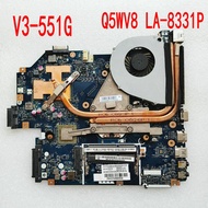 Untuk Papan Utama Laptop Acer Aspire V3-551 V3-551g Q5wv8 La-8331p + Cpu+heatsink Nb.c1911.001