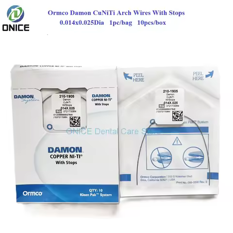 10Bags/BOX Ormco Damon CuNiTi Dental Orthodontic Arch Wires 014 016 018 Dental Copper Niti With Stop
