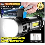 PROMO senter led lampu emergency lampu senter led charger super terang senter led super terang jarak