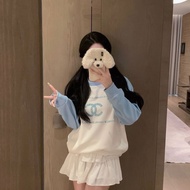 Nike Chanel 2025 Diamond Round Neck Sweatshirt - Contrast Colors for Women