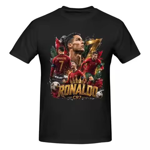 Portugal Soccer Jersey CR7 Vintage T Shirts Graphic Y2K Pops O-neck Men Women T Shirt Clothing