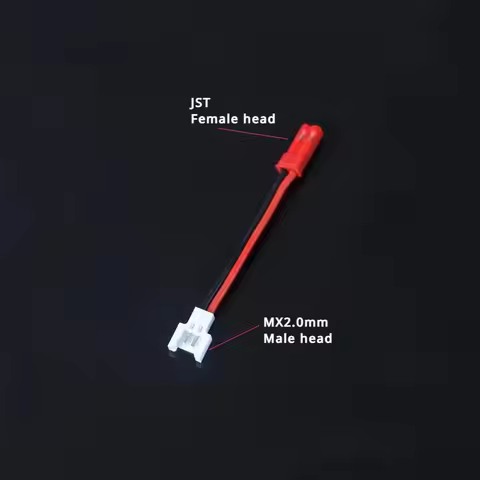 1/5/10Pcs JST Male/Female to MX2.0mm Male/Female 2P Lithium battery conversion cable 51005 24AWG len