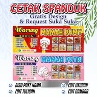 Spanduk / Banner WARUNG KEDAI MAKANAN Bebas Design