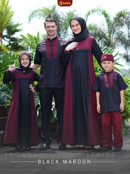 Sarimbit Keke Jaquard Logo 2 Series Black Maroon (Marun Hitam) | Sarimbit Keke Terbaru | Keke Jaquar