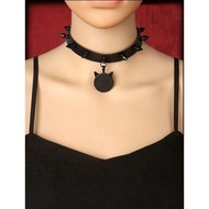 Grunge punk Pu Necklace