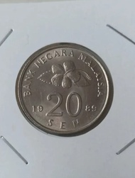 20 sen coin (1989) Tahun