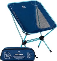 KADVA Wander Sego Low Folding Chair in Blue 46 x 52 x 71 cm Foldable Ultralight 1.1 kg Aluminium Fra