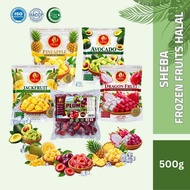 SHEBA Halal Frozen Fruits 500g | Avocado, Pineapple, Jackfruits, Dragon Fruits, Plum | 100% Natural 