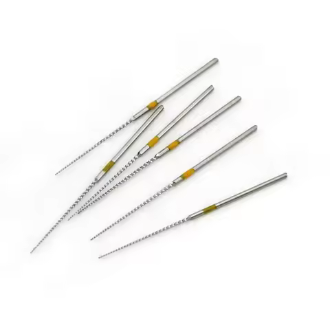 6pcs Dental Endo U Files - NITI Root Canal Files w/ Scaler Tips E1/E2, Compatible w/ EMS & Woodpecke