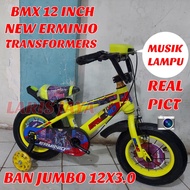 Termurah sepeda anak bmx 12 erminio ban jumbo ada musik dan lampu