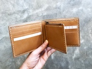 6咭位零錢包短夾 皮革材料包 手工DIY 刻字 銀包 意大利皮 植鞣