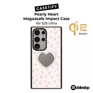 CASETiFY Magaasafe Impact Case for S25 Series - Pearly Heart Clear Black