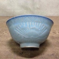 WH11678【四十八號老倉庫】全新 早期 台灣 扇魚竹花紋 古早碗 飯碗 米糕碗 碗粿碗 11.8cm 有瑕 1碗價