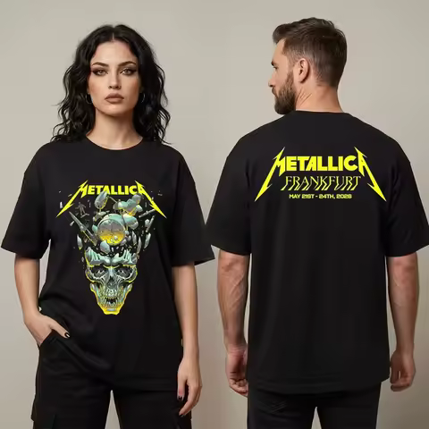 Metallica M72 World Tour 2026 Merch T shirt 100%Cotton Unisex Men‘s Women's T-Shirts Y2k High-Qualit