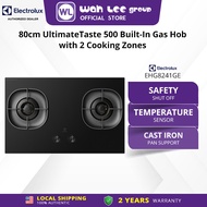 Electrolux 80cm UltimateTaste 500 2-burner Gas Hob EHG8241GE WAH LEE STORE