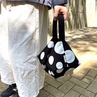 雙面手提布袋 黑白圓點 紅色 手挽袋 手提包 日本布料